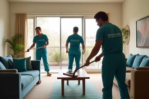 Sterling Shine Cleaning team working in a Bristol home